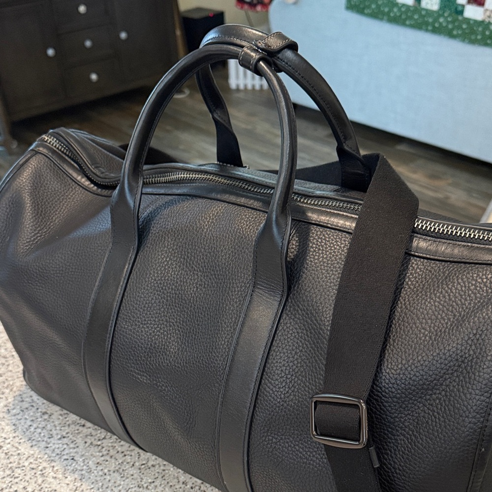 Coach Black Leather Duffel Bag - Picture 4 of 6